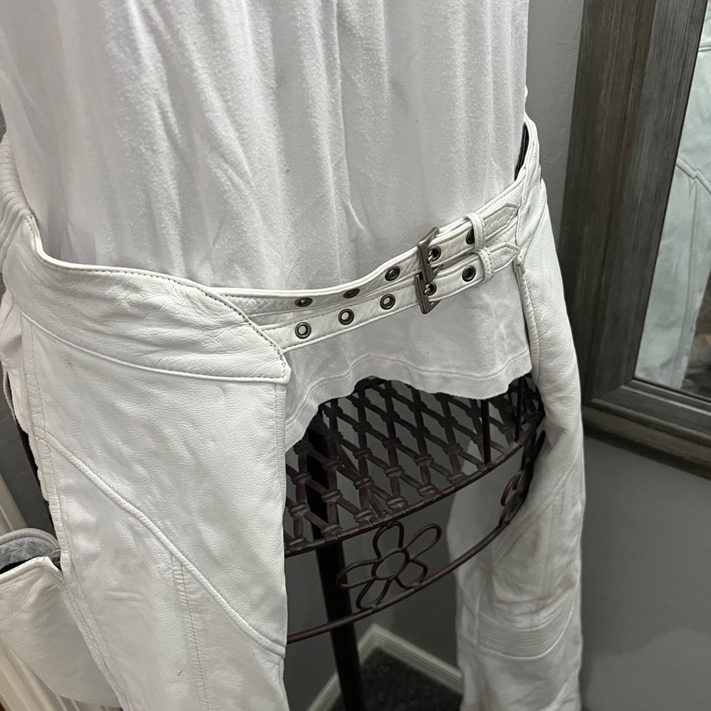 Harley-Davidson White Leather chaps with Logo